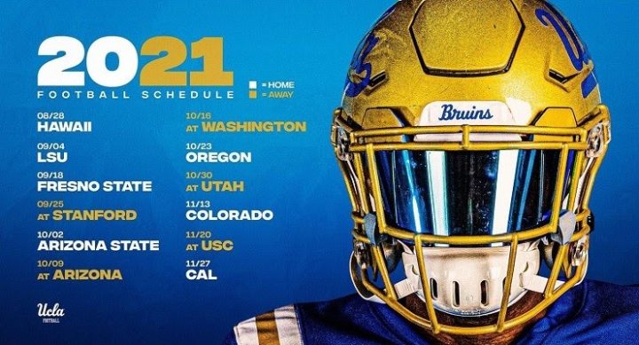 UCLA 2021 Football Schedule Announced, Bruins Set to Play 7 Games in