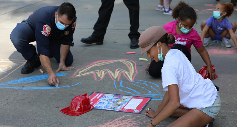 Firefighting Step Chalks Pasadena Fire Department Hosts Community Chalk Art Contest for Fire ...