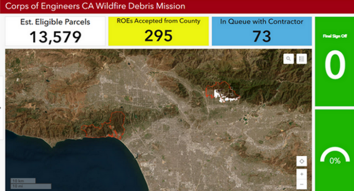 Army Corps Launches Interactive Map to Track Wildfire Cleanup Progress ...