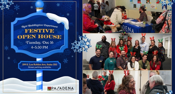 City’s Rent Department Will Open Doors for Holiday Gathering – Pasadena Now