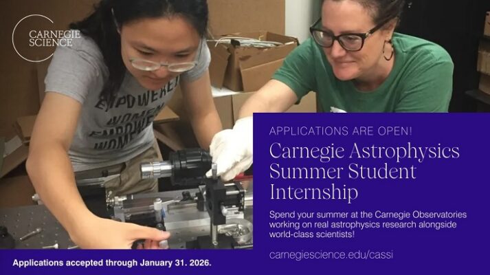 Applications Open for 2026 Carnegie Astrophysics Summer Student ...