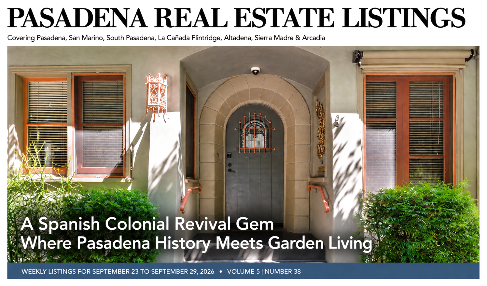 Pasadena Real Estate Listings Weekly – V5 – N38 – Pasadena Now